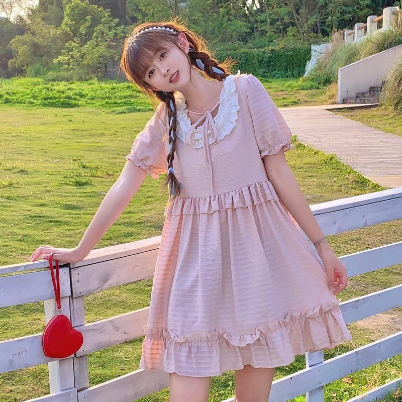Kawaii Pastel Ruffle Dress