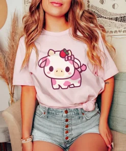 Strawberry Cow Kawaii T-Shirt